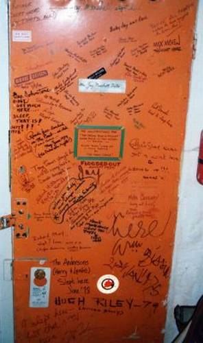 Billy McComb's famous signed door from Tufnell Park House